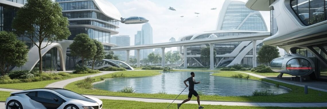 Tehisaru AI loodud 3D Arhitektuurne Tuleviku Linn